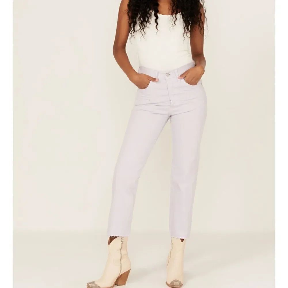 NEW Levi’s 501 High Rise Straight Cropped Purple Lilac Jeans Women’s 29